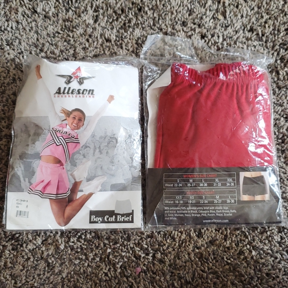 Alleson Cheerleading scarlet boy cut brief small